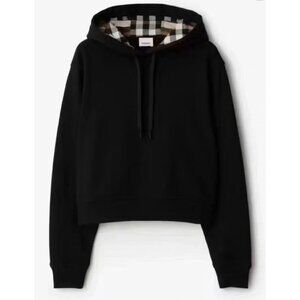 Burberry Women’s Talley Vintage Check Hoodie Black S